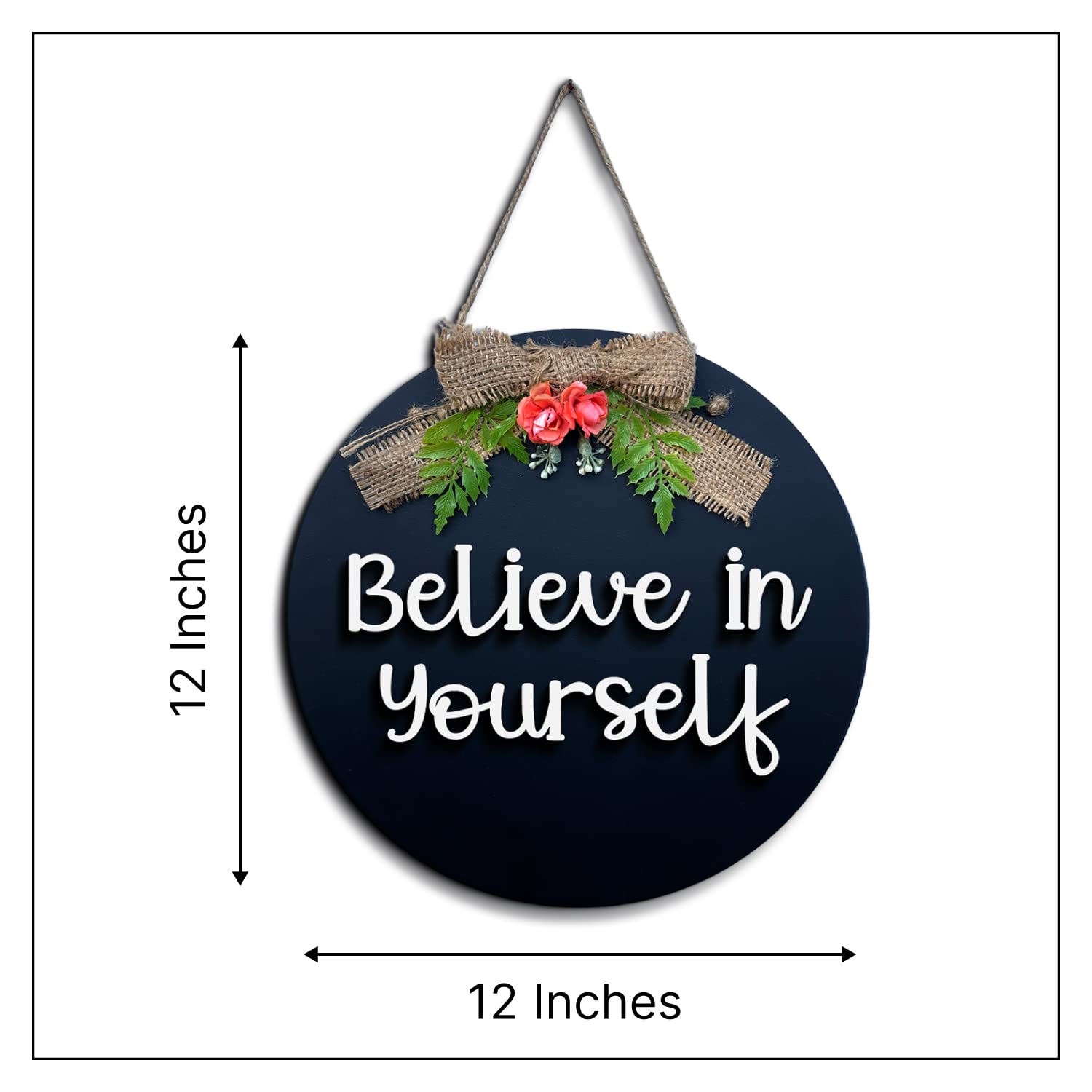 Believe in Yourself Motivational Quotes Wall Frames Hanging For Kids Room, Study Room, Office, and Home Positive Wooden Quotes W